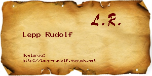 Lepp Rudolf névjegykártya